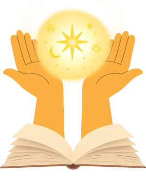 ChatGPT Image Kirja, kädet ja tähtisumu